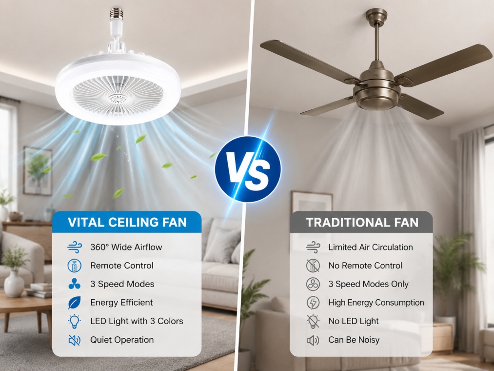Vital Ceiling Fan vs Traditional Fans